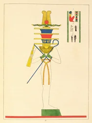 Der Gott Ptah, Illustration aus Pantheon egyptien: Sammlung der mythologischen Figuren des Alten Ägypten von Jean-Francois Champollion, veröffentlicht 1823-25